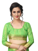 Stylish Green Color Cotton Saree