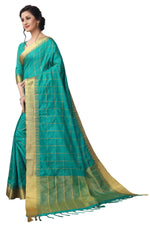 Stylish Skyblue Color Cotton Saree