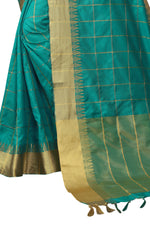 Stylish Skyblue Color Cotton Saree
