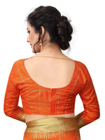 Stylish Orange Color Cotton Saree