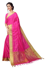 Stylish Pink Color Cotton Saree