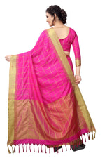 Stylish Pink Color Cotton Saree