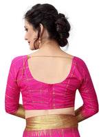 Stylish Pink Color Cotton Saree