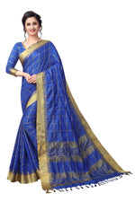 Stylish Blue Color Cotton Saree