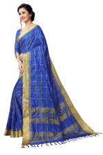 Stylish Blue Color Cotton Saree