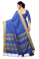 Stylish Blue Color Cotton Saree