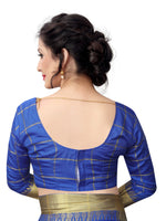 Stylish Blue Color Cotton Saree