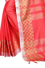 Heavy Look Cotton Silk Cheks Saree