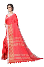 Heavy Look Cotton Silk Cheks Saree