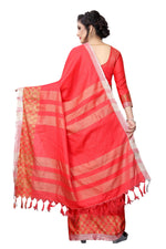 Heavy Look Cotton Silk Cheks Saree