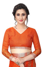 Heavy Look Cotton Silk Chex Saree