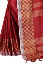 Heavy Look Cotton Silk Chex Saree