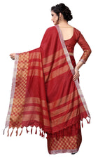 Heavy Look Cotton Silk Chex Saree