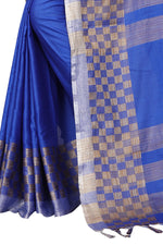 Heavy Look Cotton Silk Chex Saree