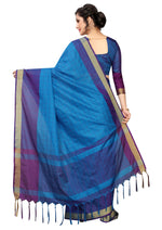 New Designer Cotton Silk Sky Blue Saree