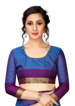 New Designer Cotton Silk Sky Blue Saree