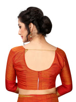 New Designer Cotton Silk Orange Saree