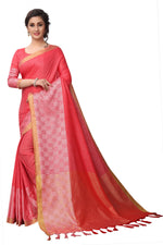 Women's Linen Saree With Blouse Piece