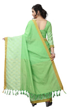 Women's Linen Saree With Blouse Piece