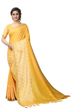 Women's Linen Saree With Blouse Piece