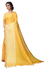Women's Linen Saree With Blouse Piece
