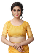 Women's Linen Saree With Blouse Piece