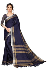Women's Linen Saree With Blouse Piece