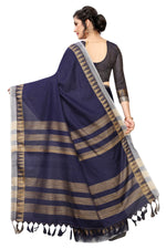 Women's Linen Saree With Blouse Piece