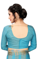 Women's Linen Saree With Blouse Piece