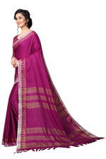 Women's Linen Saree With Blouse Piece