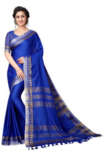 Women's Linen Saree With Blouse Piece
