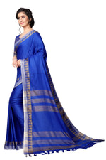 Women's Linen Saree With Blouse Piece