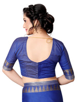 Women's Linen Saree With Blouse Piece
