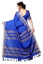 Women's Linen Saree With Blouse Piece