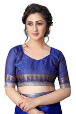 Women's Linen Saree With Blouse Piece