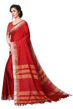 Women's Linen Saree With Blouse Piece