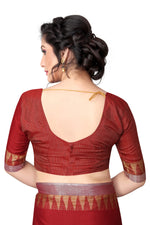Women's Linen Saree With Blouse Piece