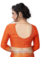 Women's Linen Saree With Blouse Piece