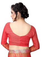 Women's Linen Saree With Blouse Piece
