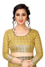 Women's Linen Saree With Blouse Piece