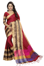 Cotton Silk Red Saree