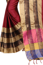 Cotton Silk Red Saree