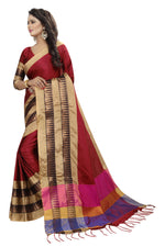 Cotton Silk Red Saree