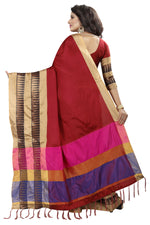 Cotton Silk Red Saree