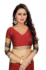 Cotton Silk Red Saree