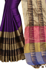 Cotton Silk Purple Saree