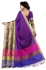 Cotton Silk Purple Saree