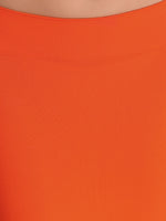 Orange Lycra Blend  Shaper Petticoats