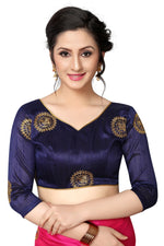 Womens Pink Color Poly Silk Saree With Embroidery Work