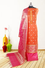 Women's Festive Wear Banarasi Silk Dress Material With Banarasi Dupatta